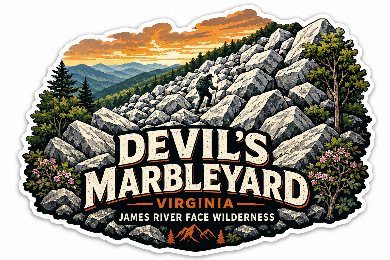 Devil's Marbleyard Trail Vinyl Sticker