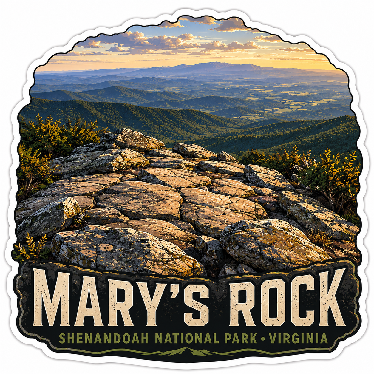 Mary's Rock Vinyl Sticker