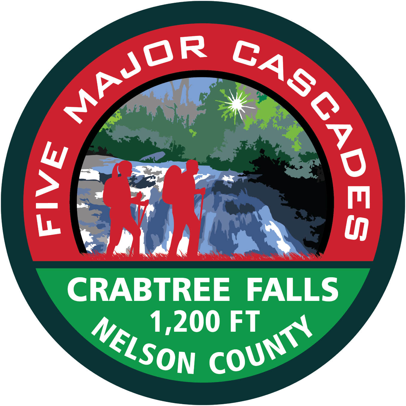Crabtree Falls Vinyl Sticker