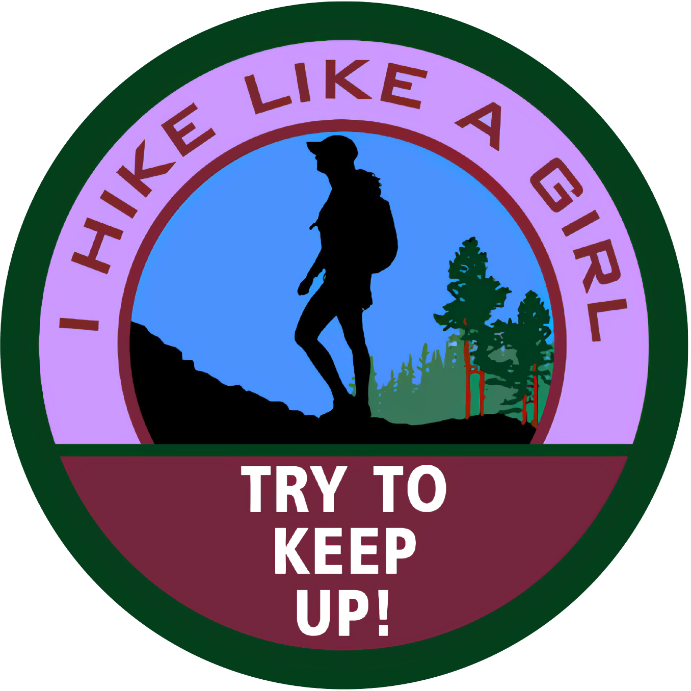 Hike Like a Girl Vinyl Sticker