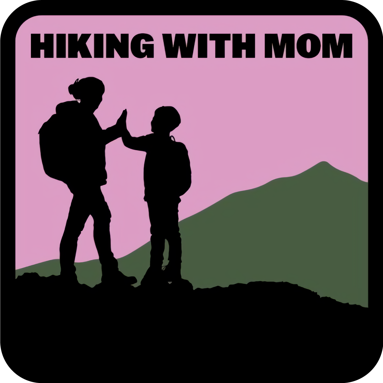 Hiking with Mom Vinyl Sticker