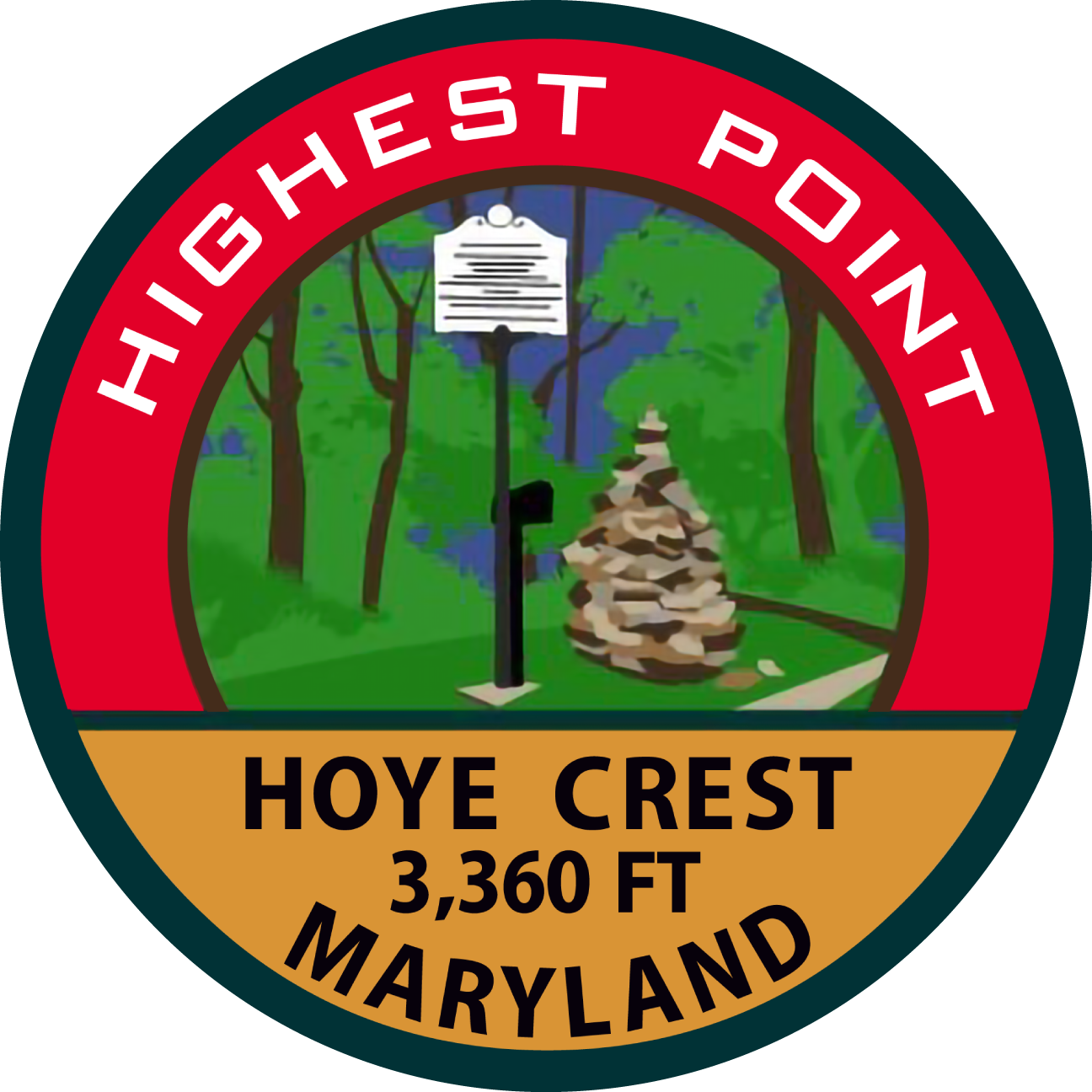 Maryland Highpoint Vinyl Sticker