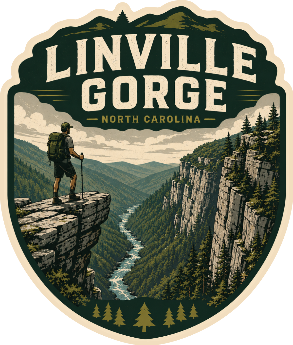 Linville Gorge Vinyl Sticker