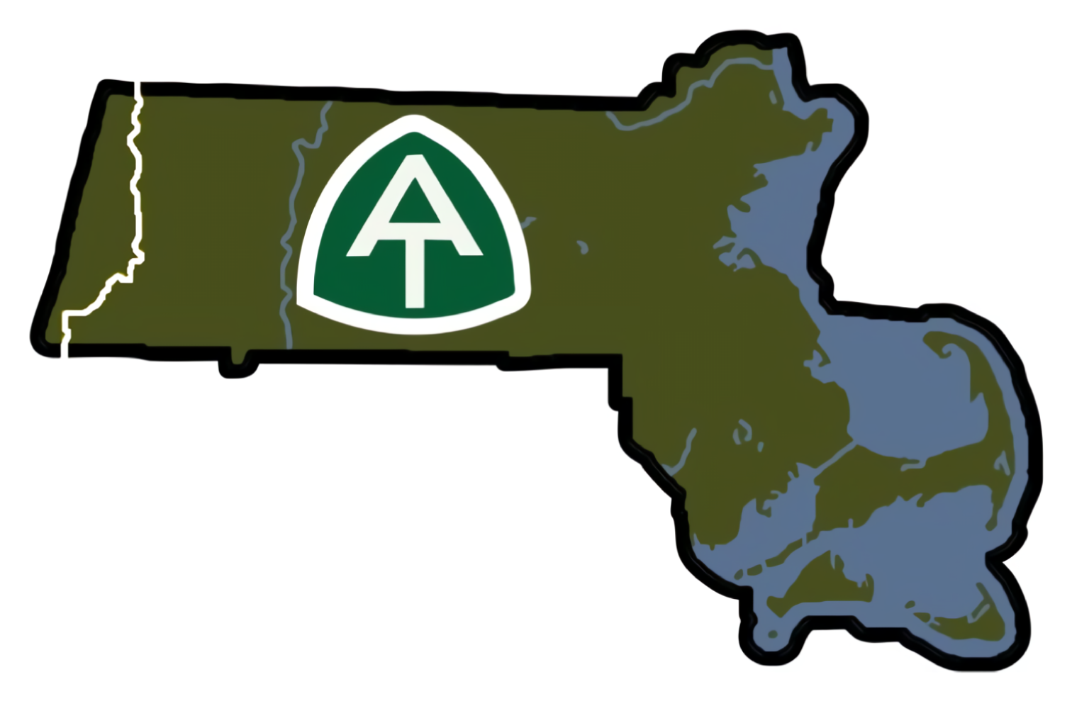 Appalachian Trail Massachusetts Vinyl Sticker