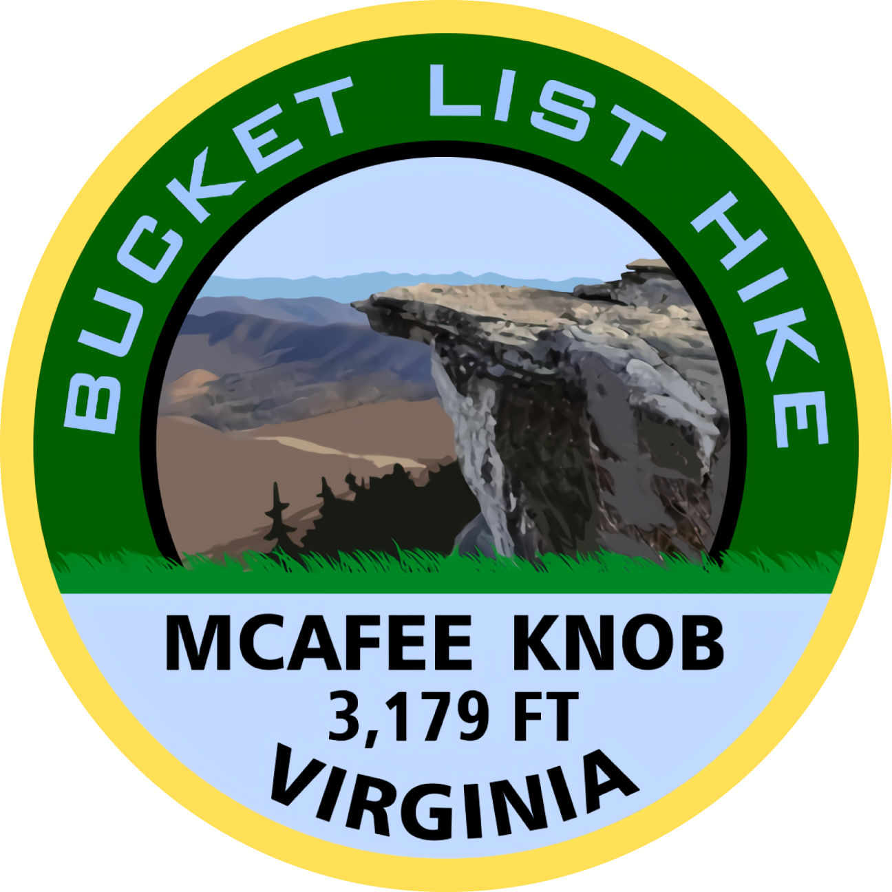 McAfee Knob Vinyl Sticker