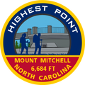 Mount Mitchell Highpoint Vinyl Sticker