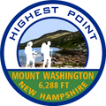 Mount Washington Highpoint Vinyl Sticker
