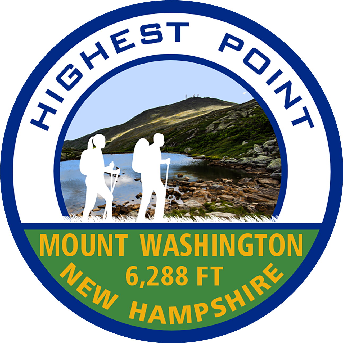 Mount Washington Highpoint Vinyl Sticker