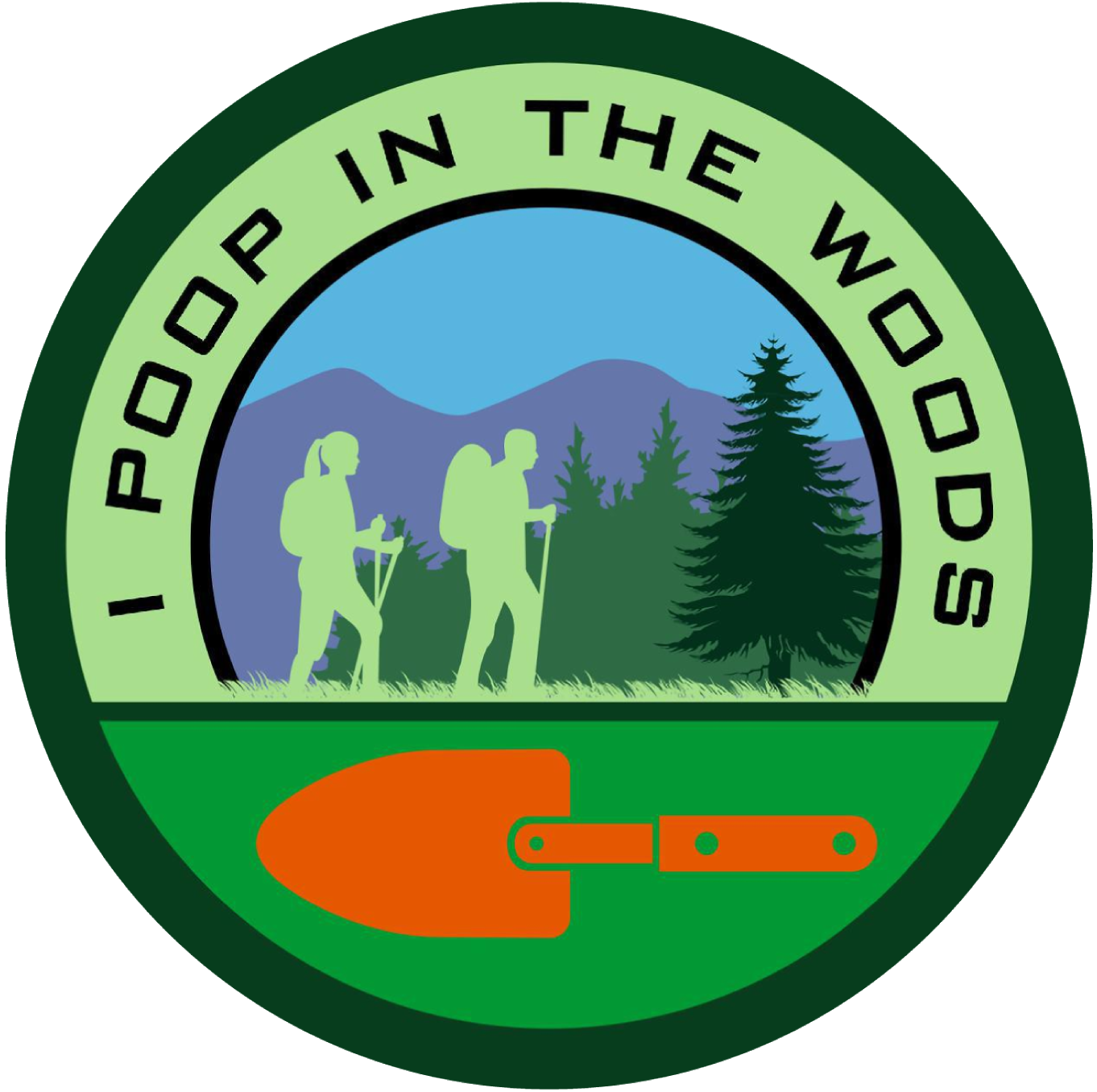 Poop in the Woods Vinyl Sticker
