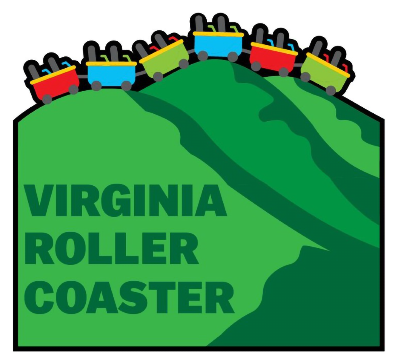 Virginia Roller Coaster Challenge Vinyl Sticker