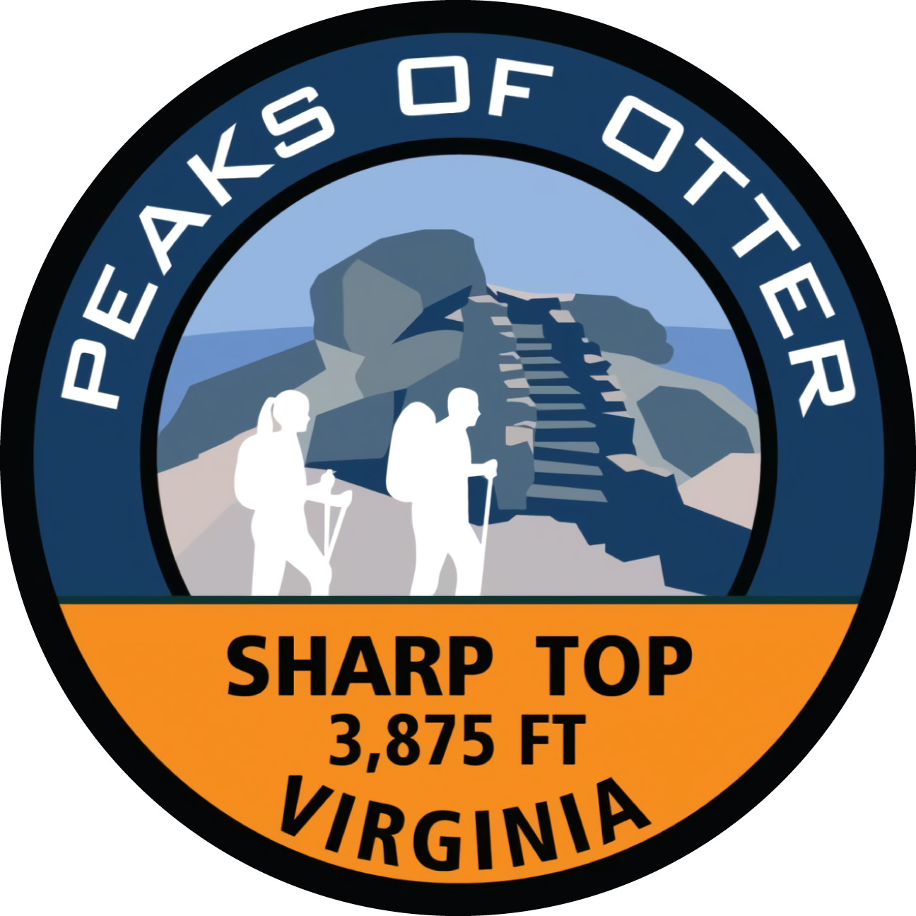 Sharp Top Vinyl Sticker