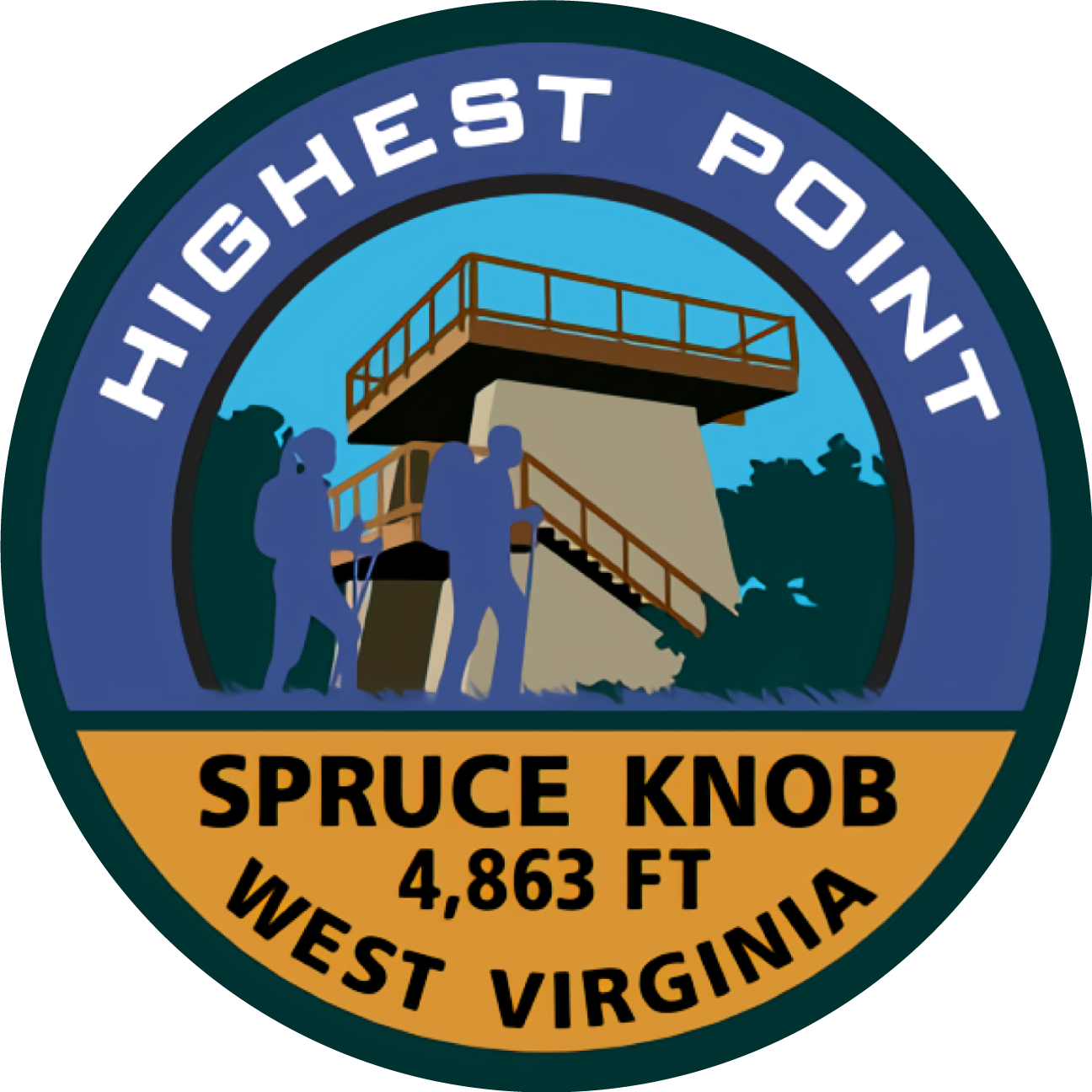 West Virginia Highpoint Vinyl Sticker