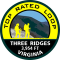Three Ridges Vinyl Sticker