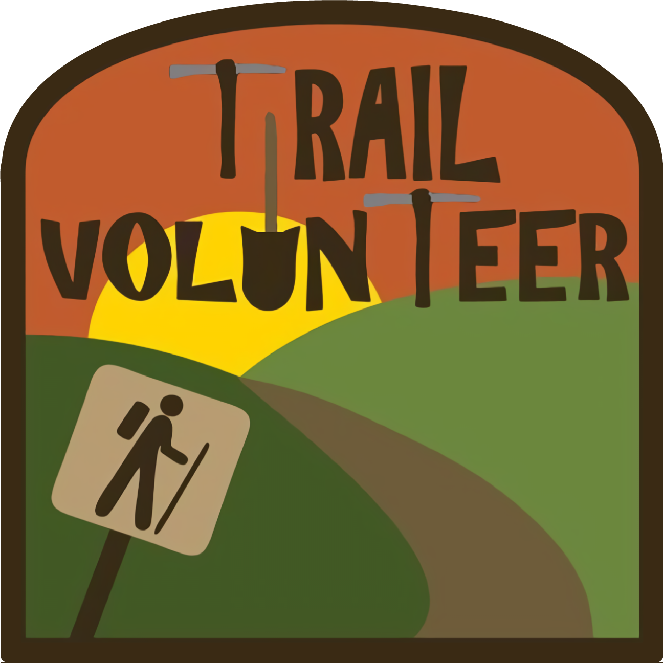 Trail Volunteer Vinyl Sticker