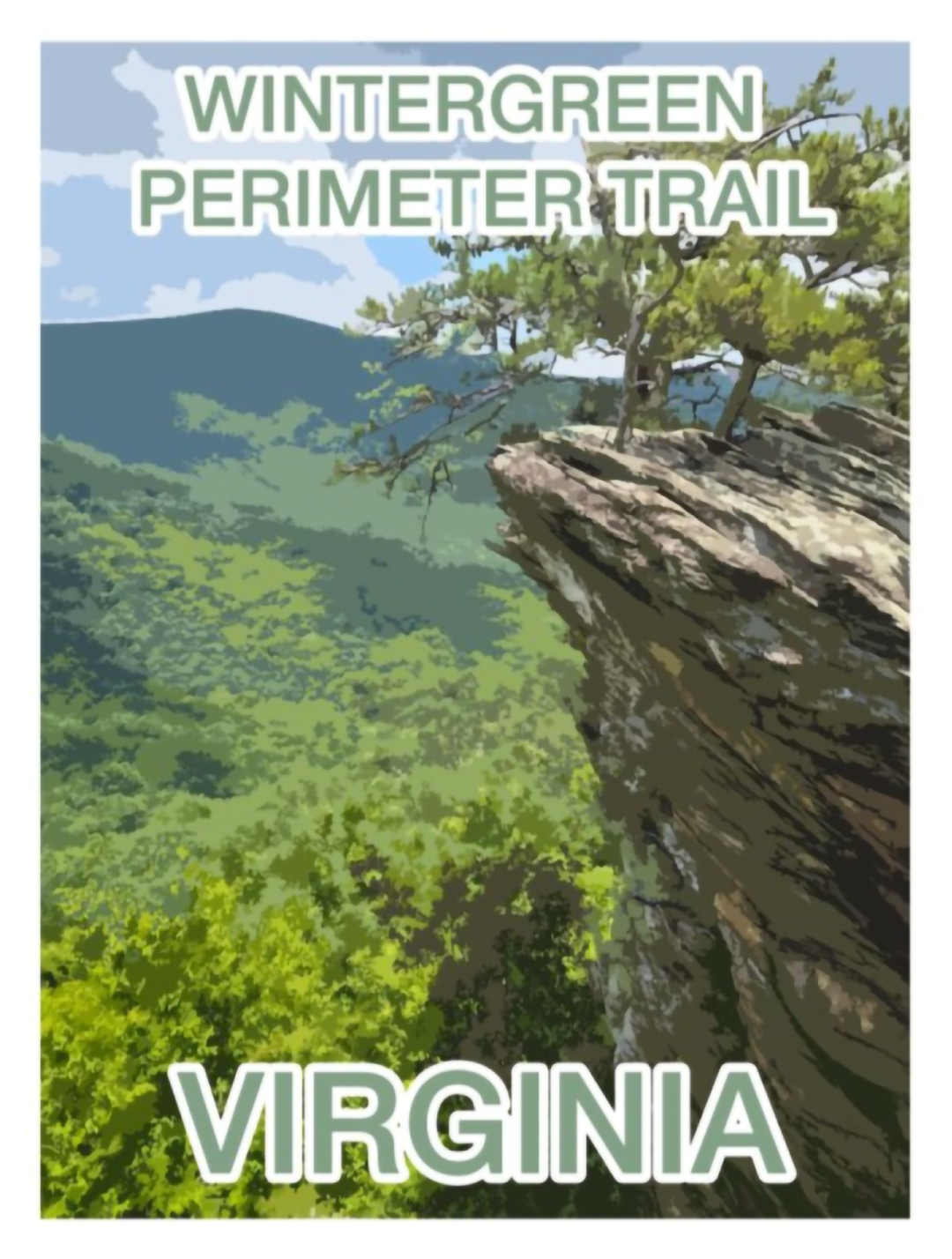 Wintergreen Perimeter Trail Vinyl Sticker